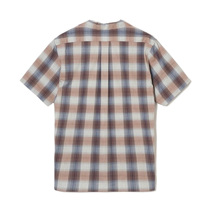 SUGARHILL - 【残り一点】Yak Ombre Plaid Open Collar Blouse Half