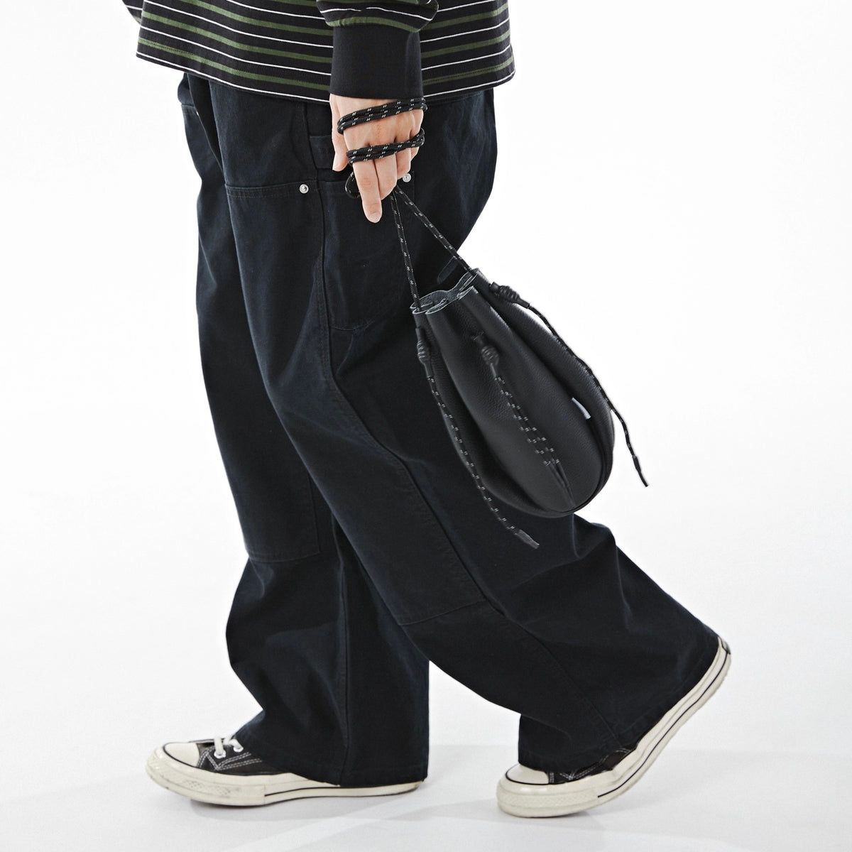 【残り一点】Leather Drawstring Bag