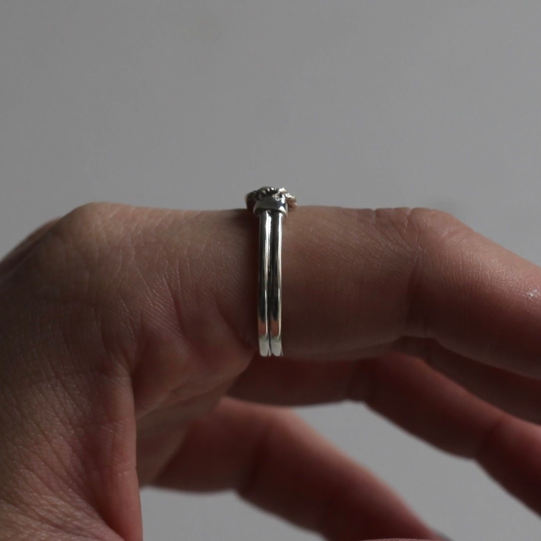 【残り一点】Rope Chain Knot Ring(SILVER)