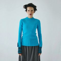 【残り一点】Border Double Cuff Knit Top