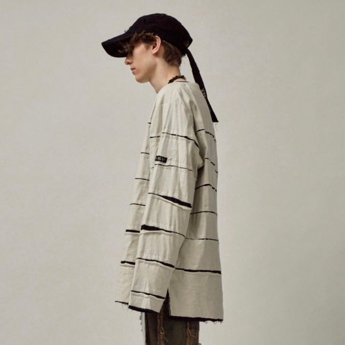 【残りわずか】Slit Border Boat Neck(DOUBLE STRUCTURED)