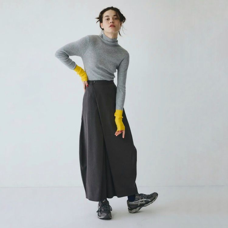 【残り一点】Bi Color Hem Knit Tops