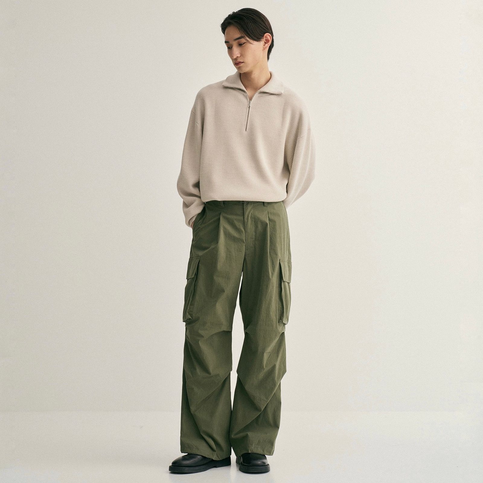 【残り一点】Volume Half Zip Up Knit