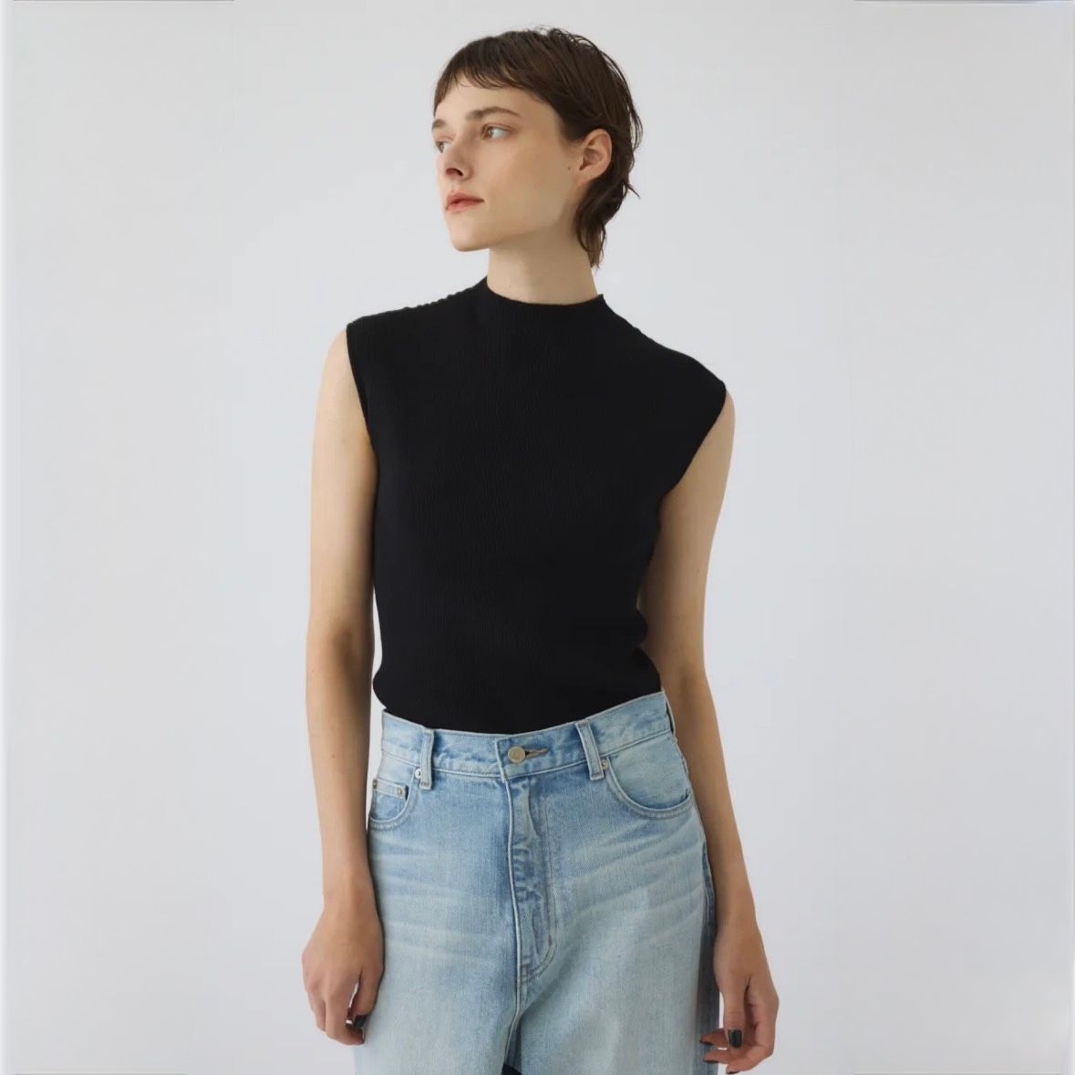 【残り一点】Washable Basic N/S Knit