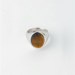 【お取り寄せ注文可能】How Raw Oval Stone Ring(SILVER)