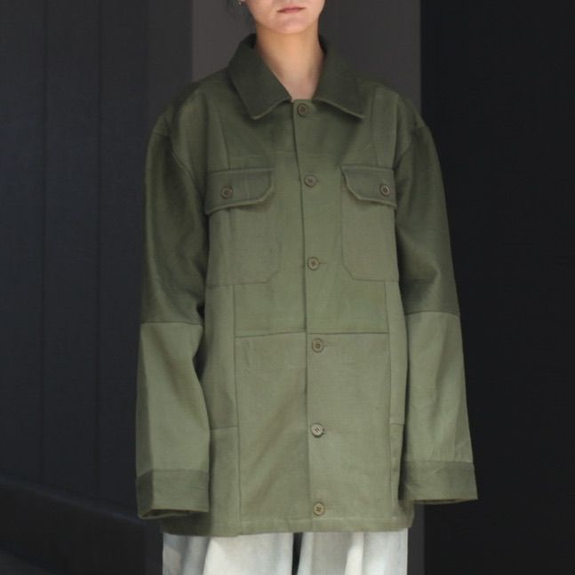 SEEALL - 【残り一点】Reconstructed Oversized Military Shirts_1(S