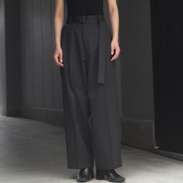 会員限定クーポン stein (シュタイン) VELVET WIDE TROUSERS Black