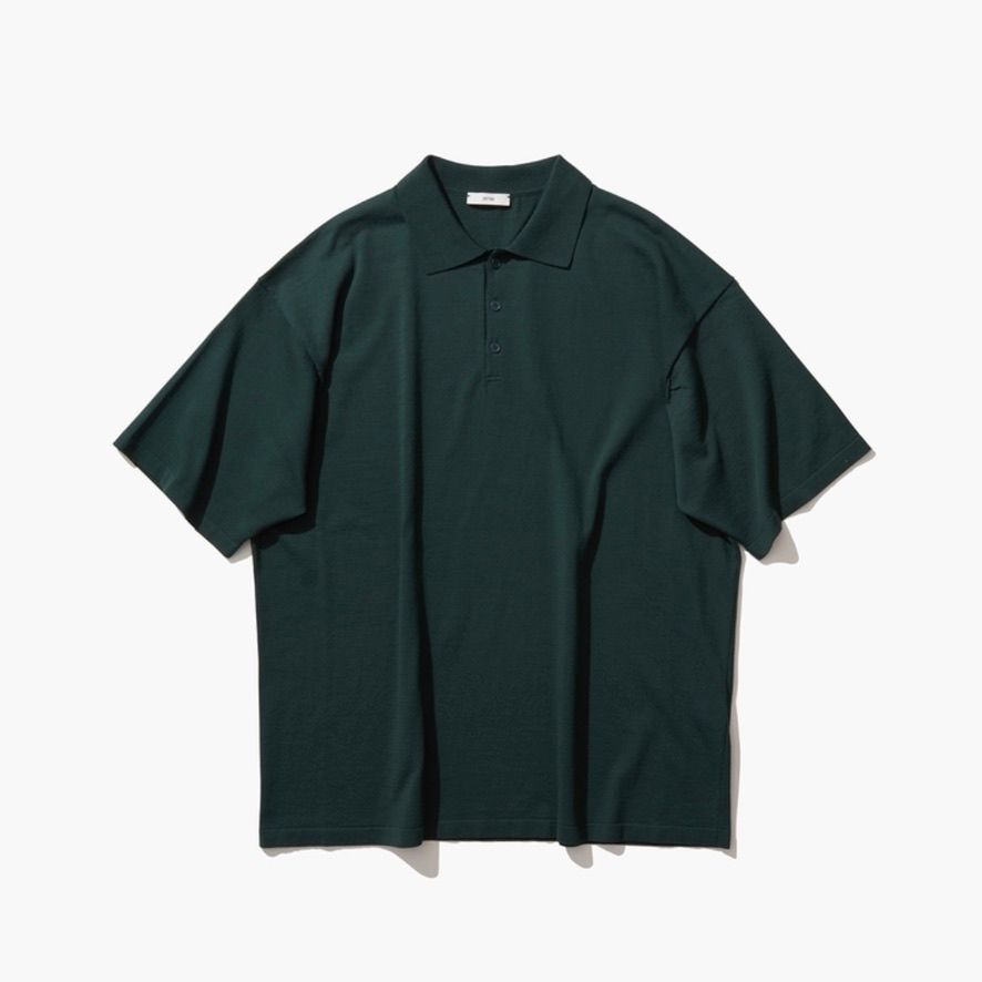 ATON - 【残り一点】Fresca Knit Crew Polo Knit | ACRMTSM