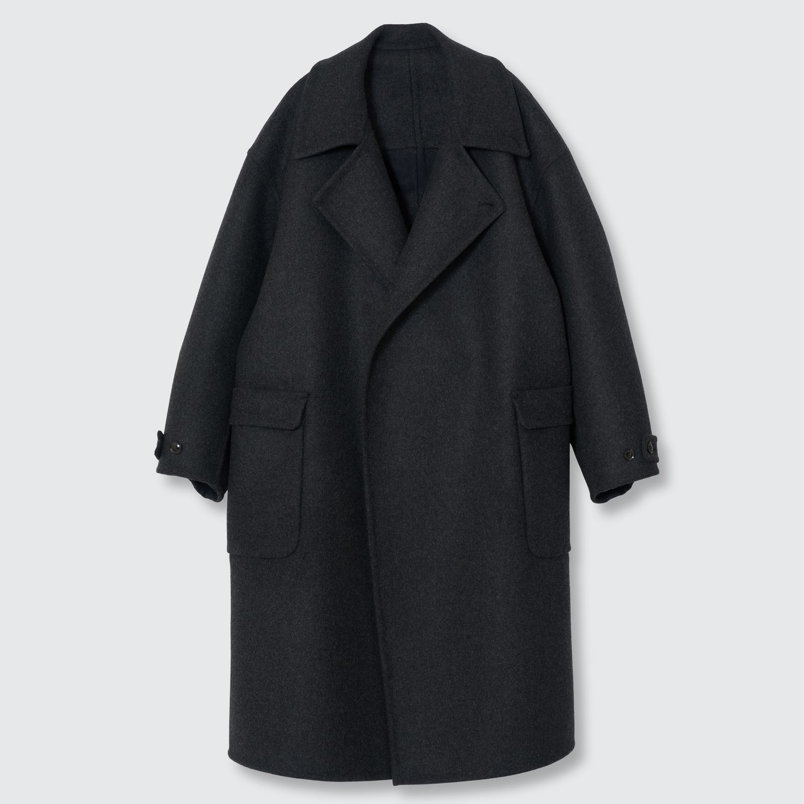 【残り一点】Wool Cashmere Double Breasted Rever Coat