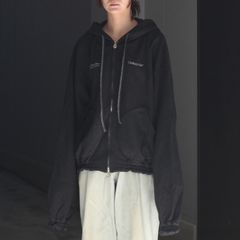 【残り一点】Washed Ordinary Old Style Zip Hoodie With No Effect