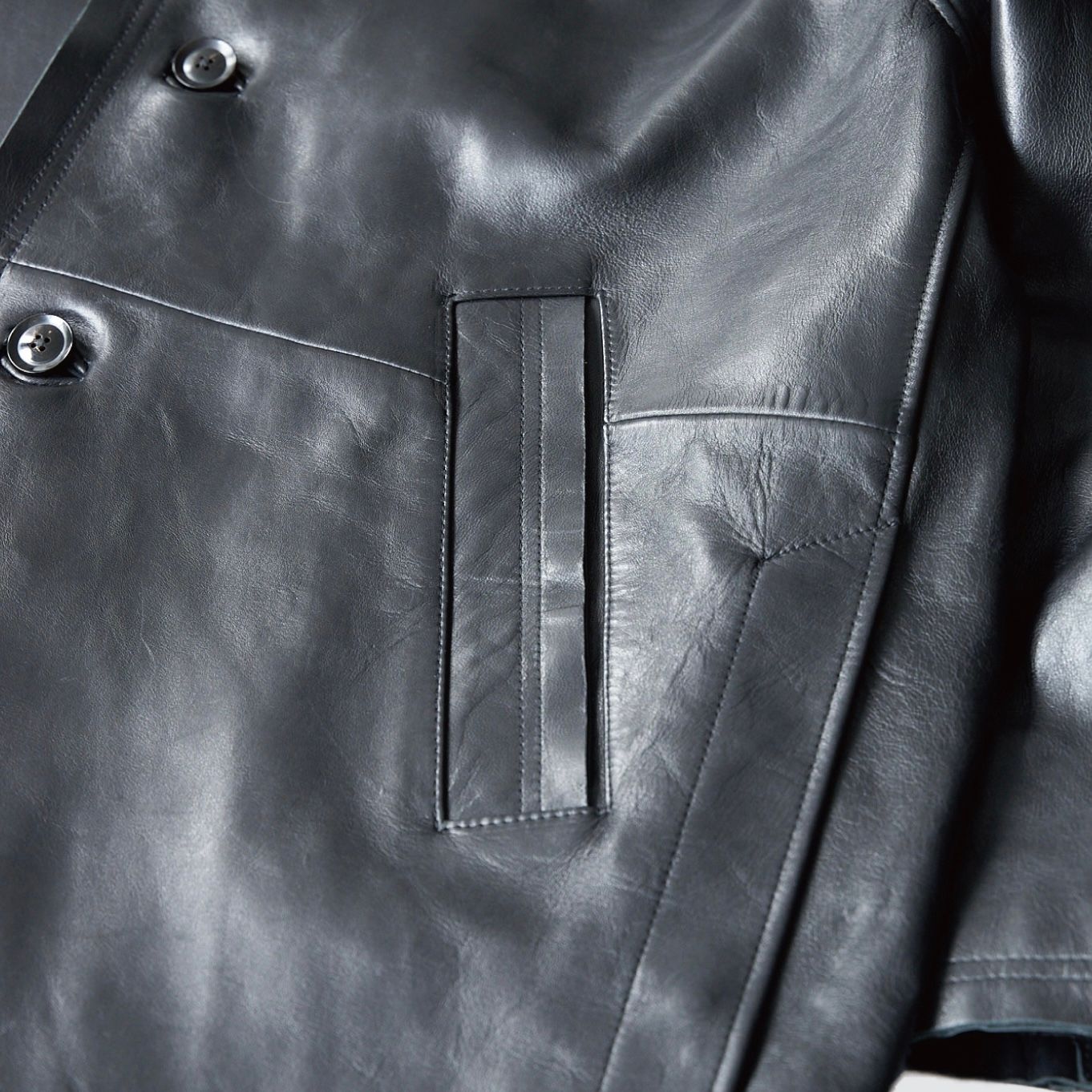 YOKE - 【残りわずか】Cut-Off Leather Car Coat | ACRMTSM ONLINE STORE