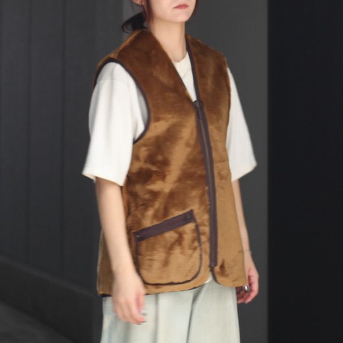 【残り一点】Warm Pile Waistcoat Zip In Liner