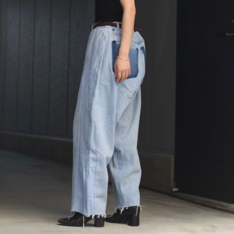 【残り一点】Reconstructed Super Baggy Slacks Denim_3(L)