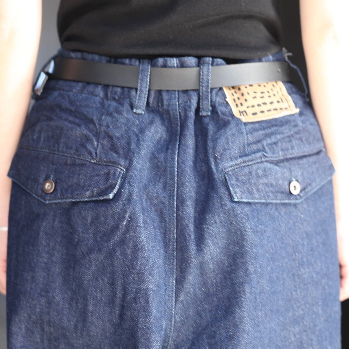 【残り一点】12.5OZワイドデニムパンツ(PRINTED_ONE WASH)