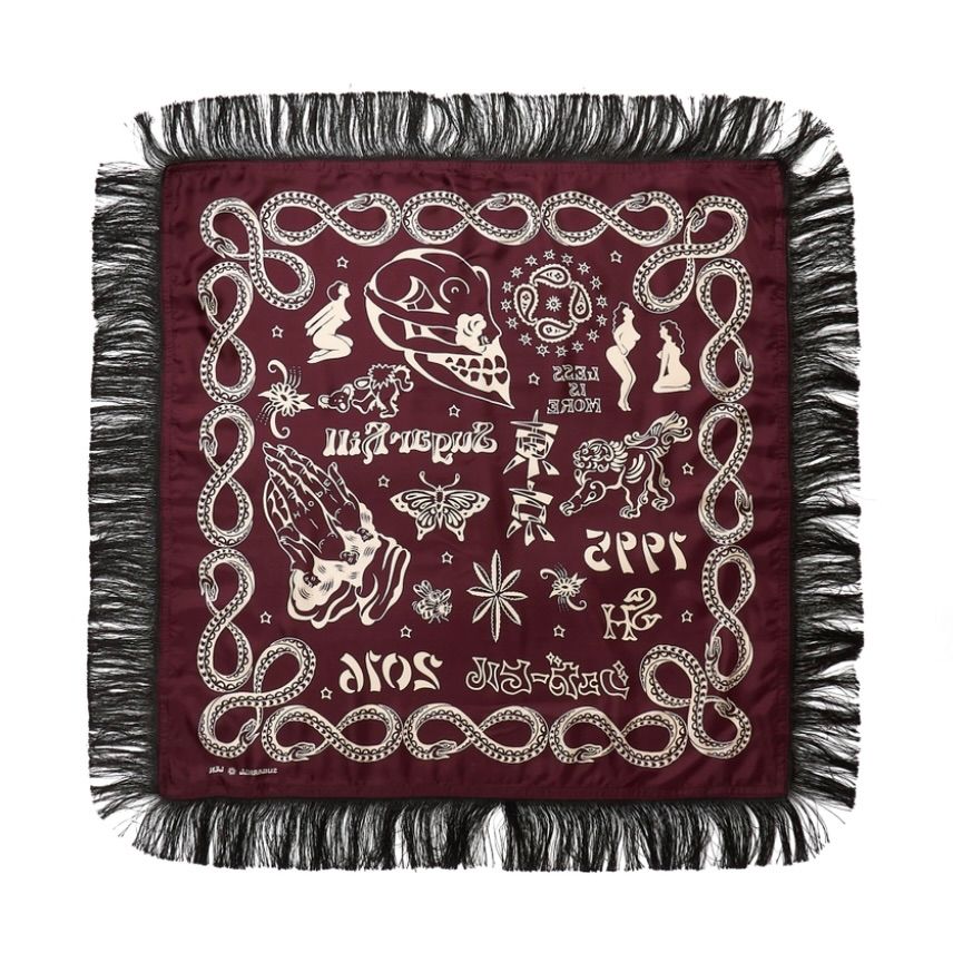 【再販売通知受付可能】Fringe Slik Scarf