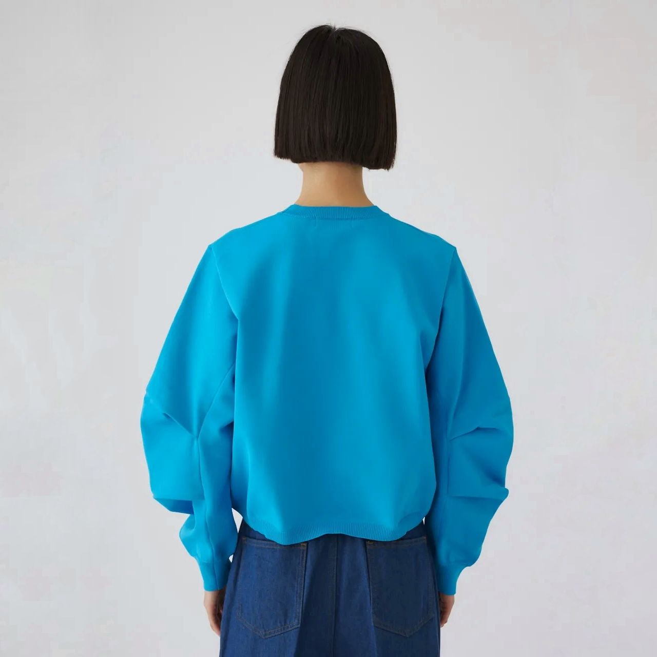 RIM.ARK ダブルフェイスニットジャケット青 RIM.ARK W face knit JK