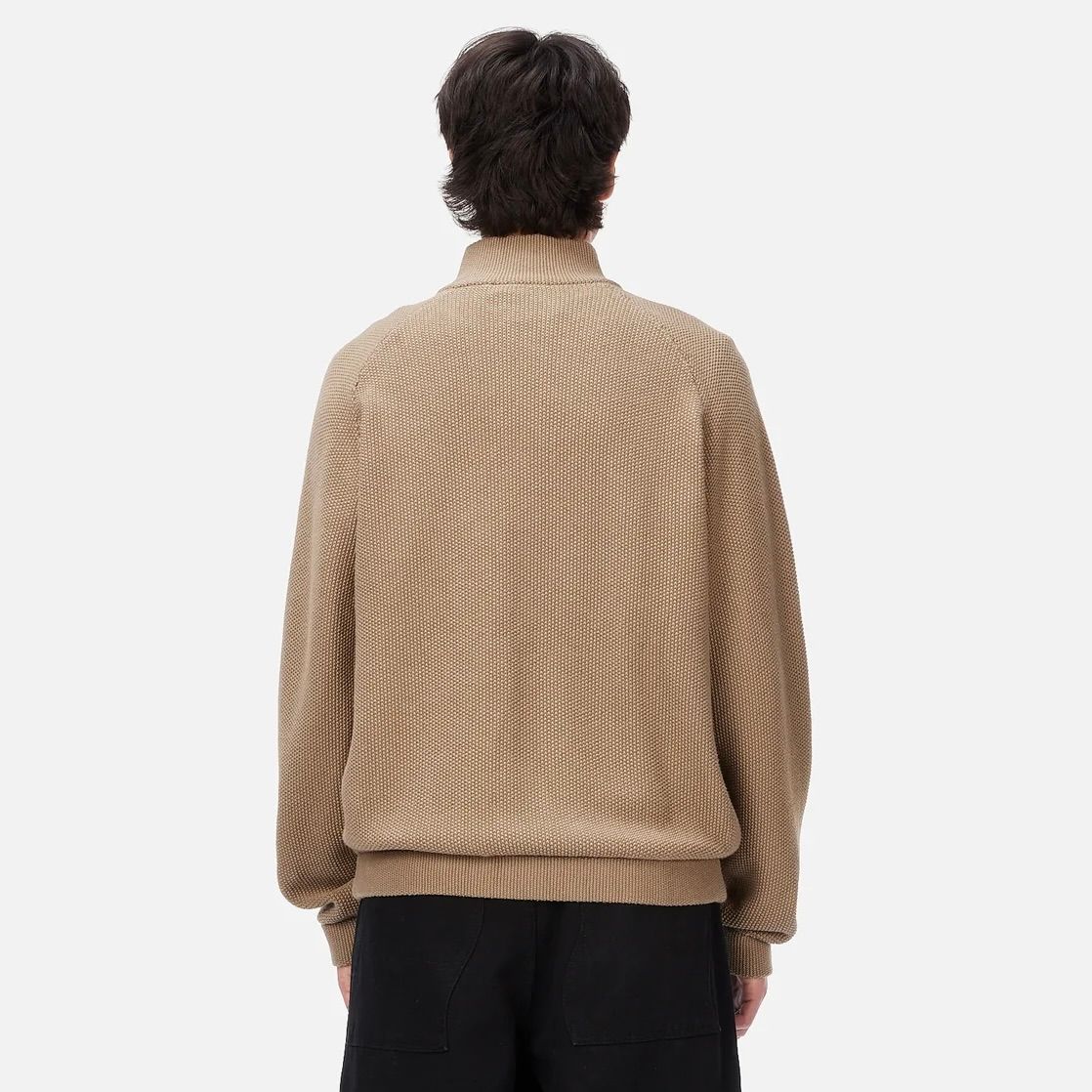 【残り一点】Knitted Pique Zip Sweater