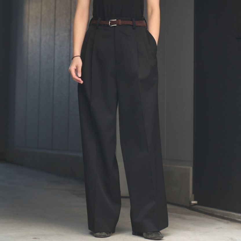 ssstein - 【残り一点】Long Wide Trousers(2/72 WOOL GABARDINE ...