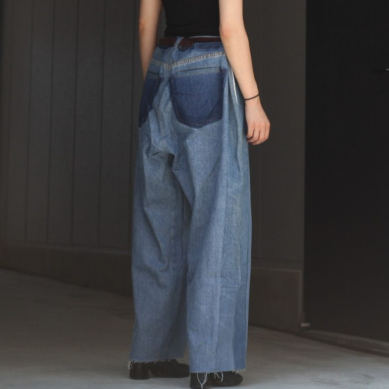 【残り一点】Reconstructed Super Baggy Slacks Denim_3(L)