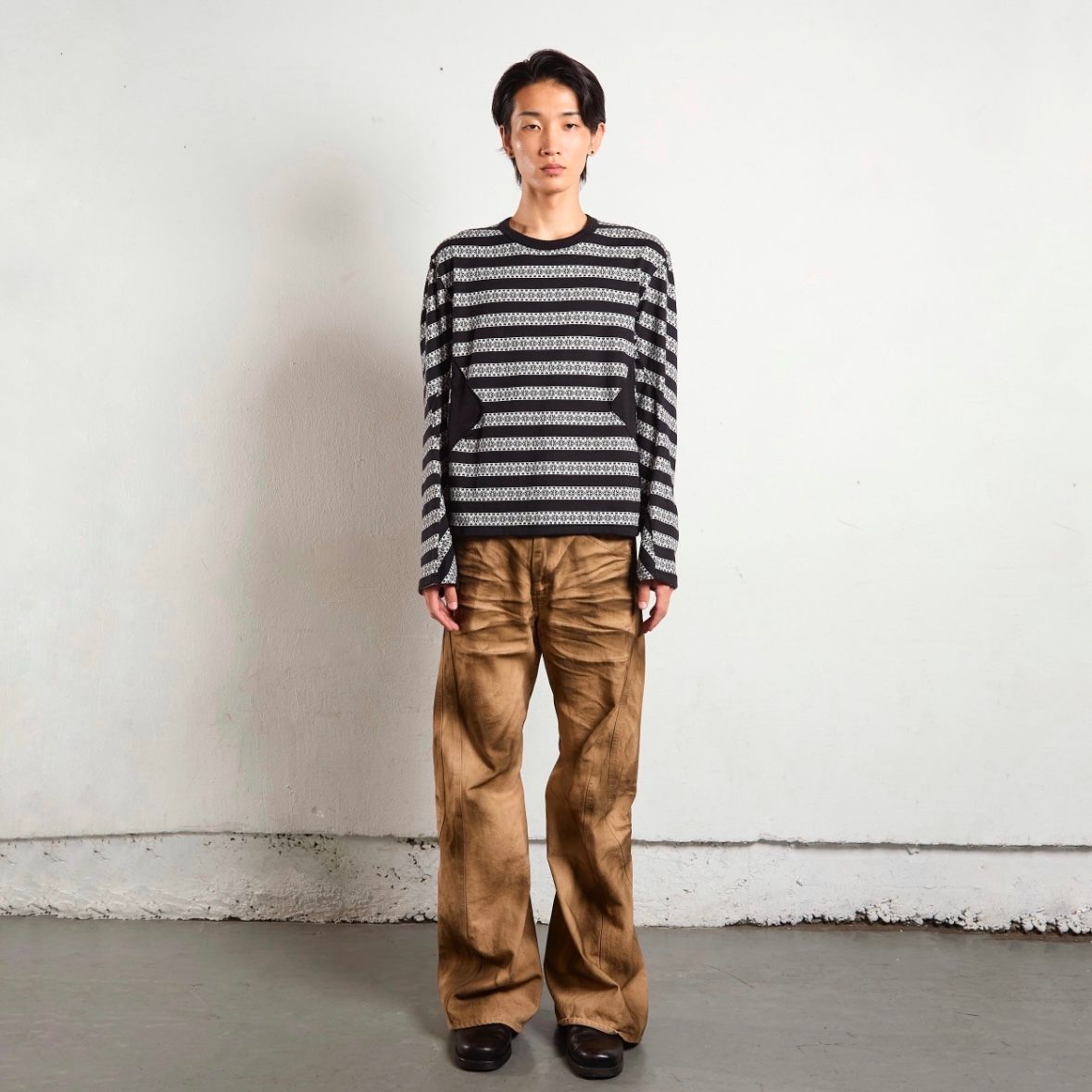 【残り一点】Nordic Pattern Jacquard L/S T-Shirt