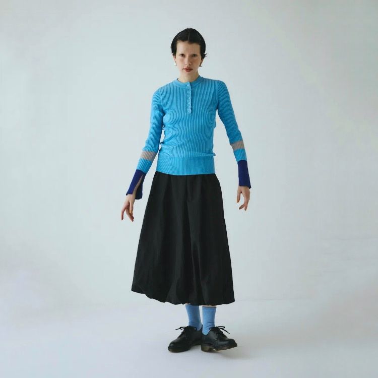 【残り一点】Henley Neck Knit Tops
