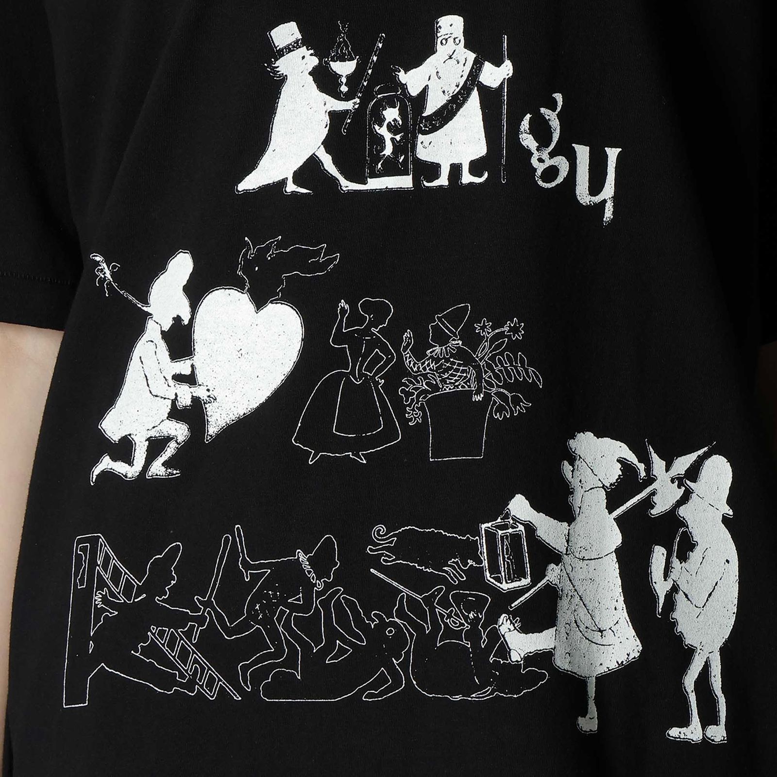 【残りわずか】プリントT(切り絵柄_線画)