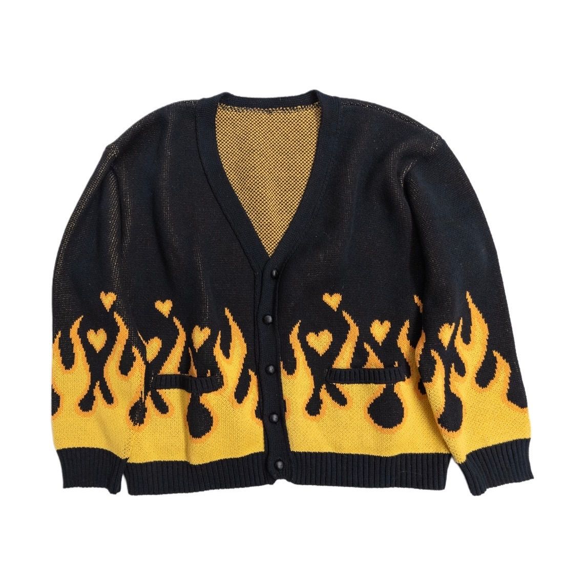 【残り一点】Cotton Knit Cardigan(FLAME)