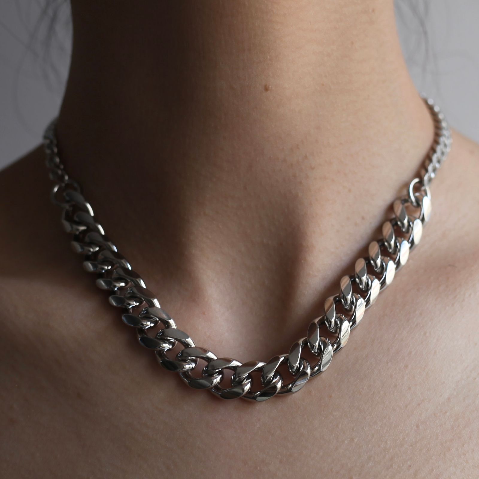 【残り一点】Combi Curb Chain Necklace
