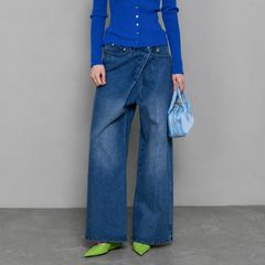 【残り一点】2way Asymmetry Tuck Denim