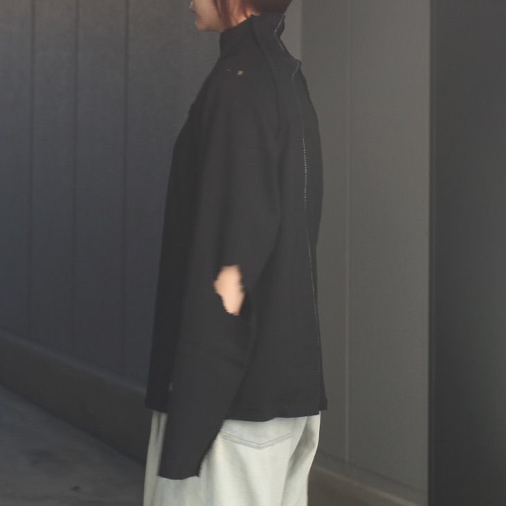 【残り一点】High Neck Cotton Logo Knit with Damaged(HIGH GAUGE RIB KNIT)