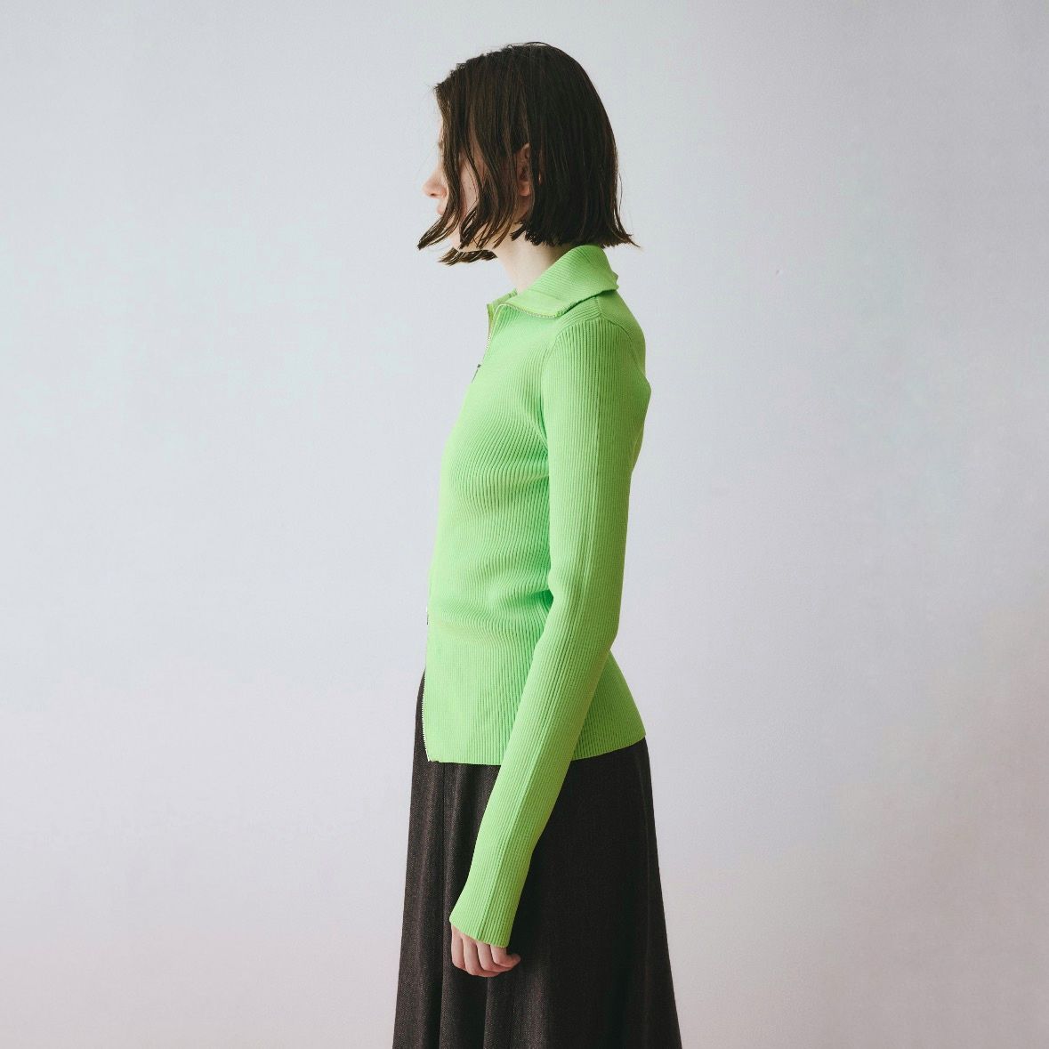 【残り一点】Zip Up Knit Tops