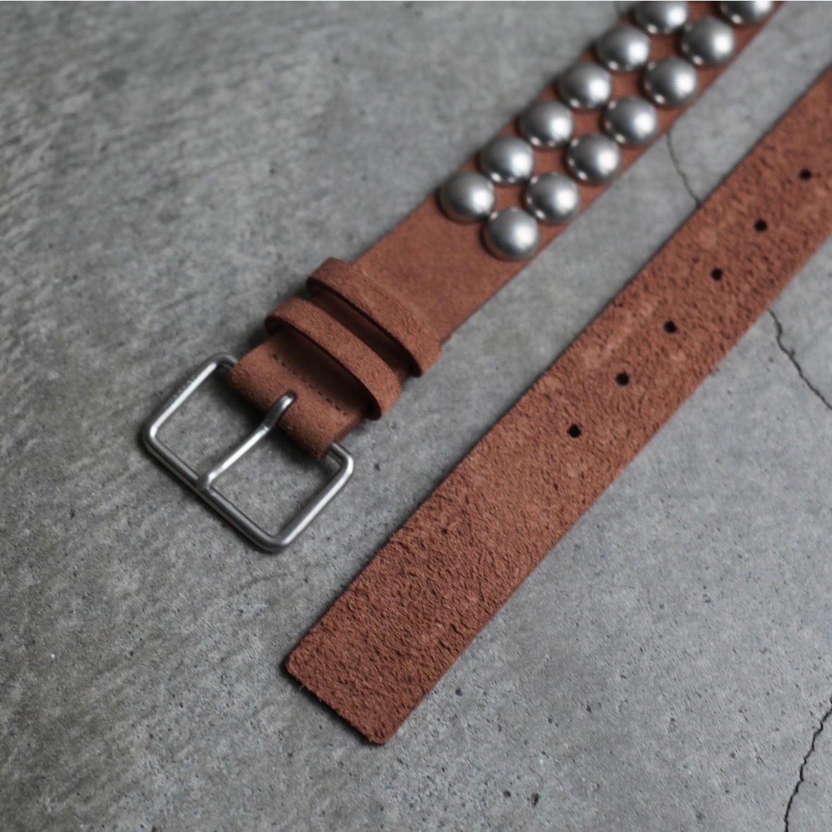 【残り一点】3.8C Round Dome Studded Leather Belt