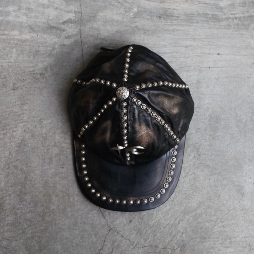 【残りわずか】Studded Washed Leather Cap