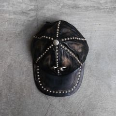 【残りわずか】Studded Washed Leather Cap
