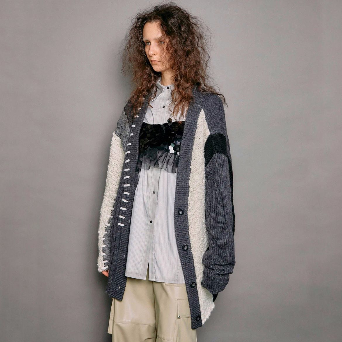 MAISON SPECIAL - 【残り一点】Hand Stitch Multi Combination Knit