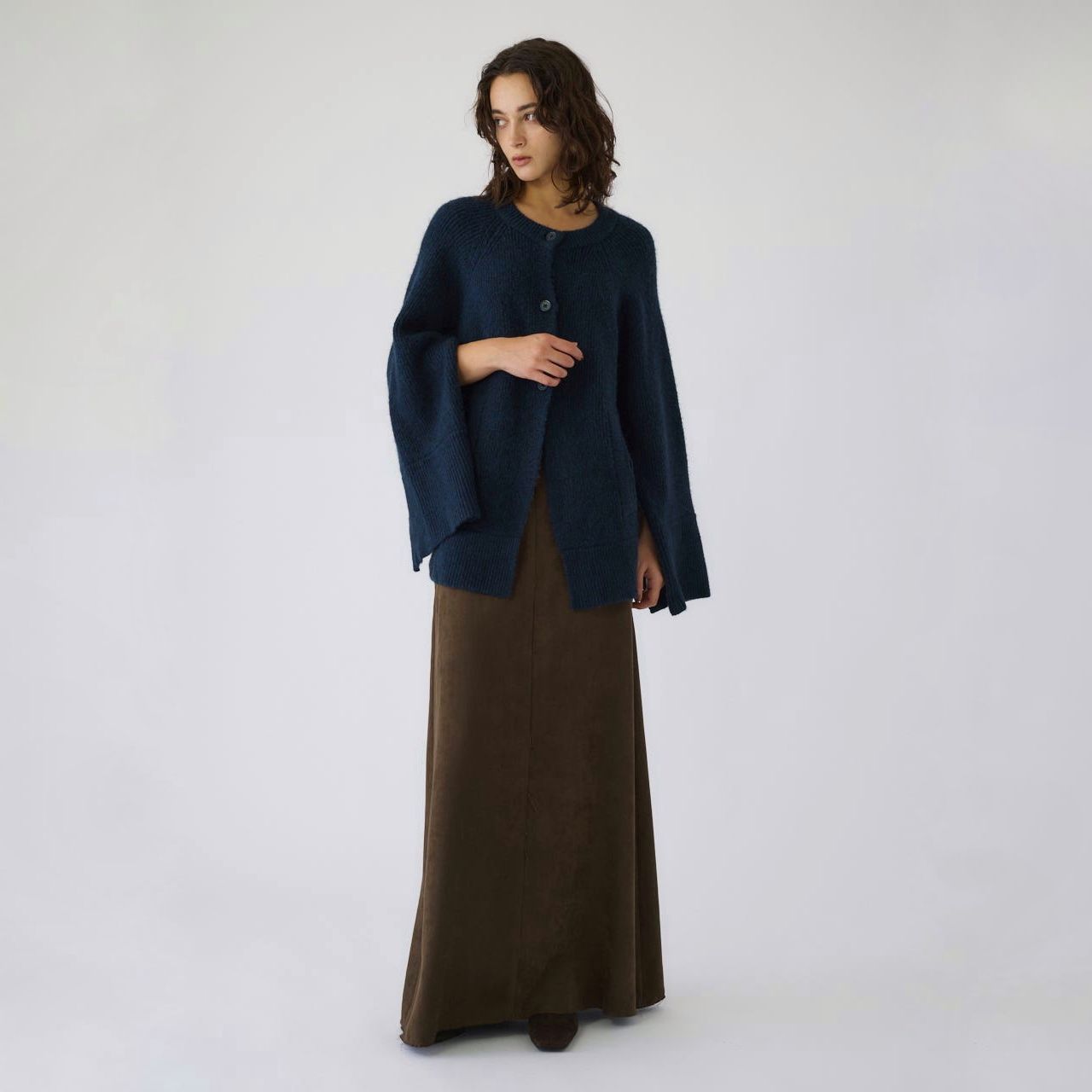 【残り一点】Poncho Like Raglan Knit C/D