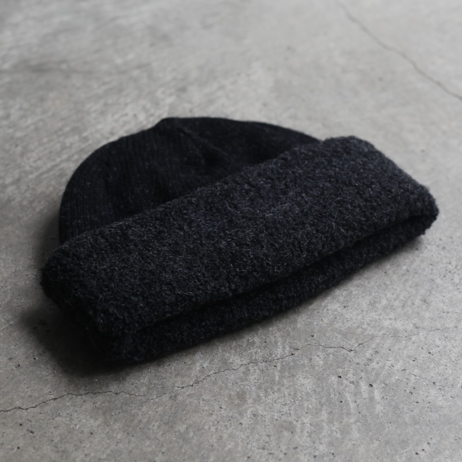 【再販売通知受付可能】WO/AL Knit Cap(BLACK)