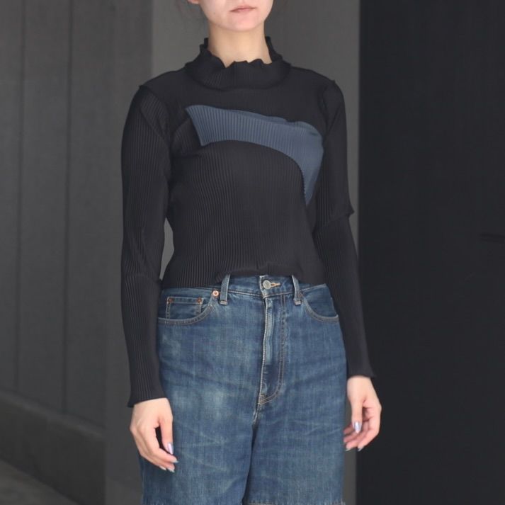 【残り一点】Todo Tiny Wave Top Long Sleeve High Neck