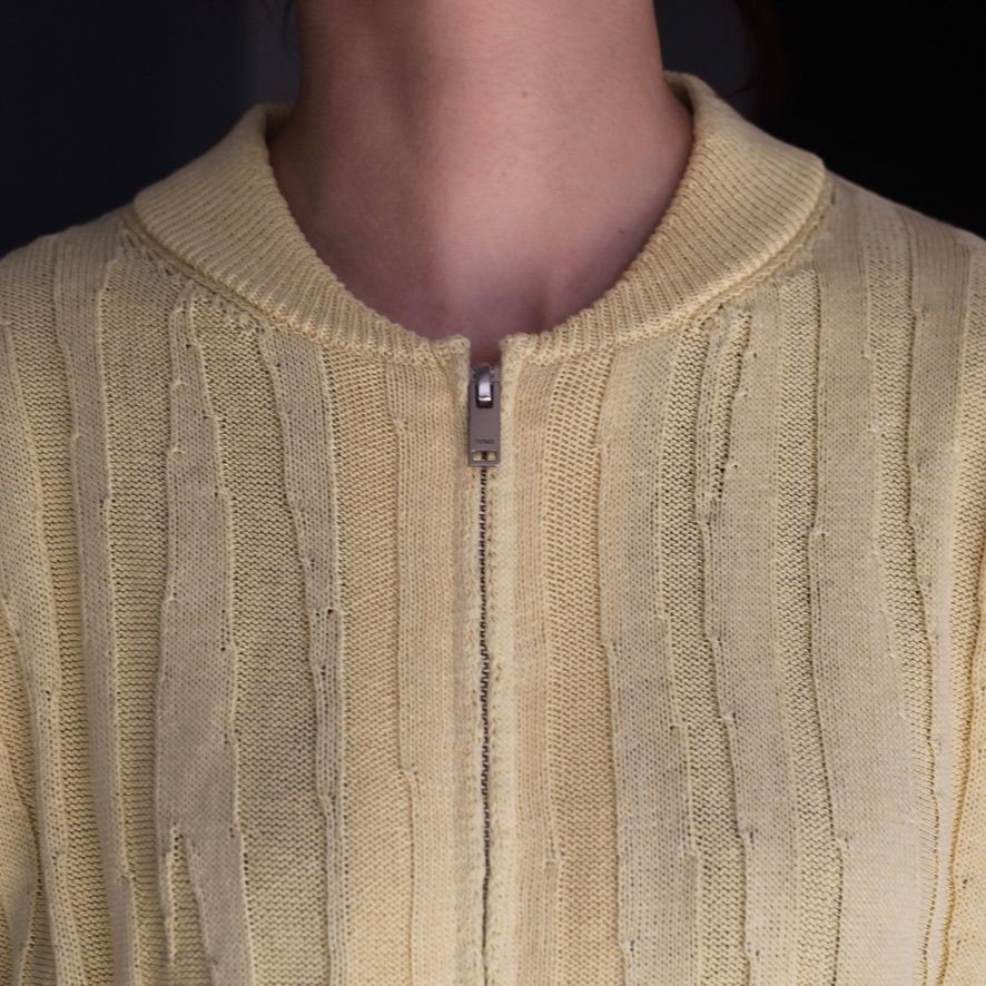 【残り一点】Random Rib Zip Knit Blouson