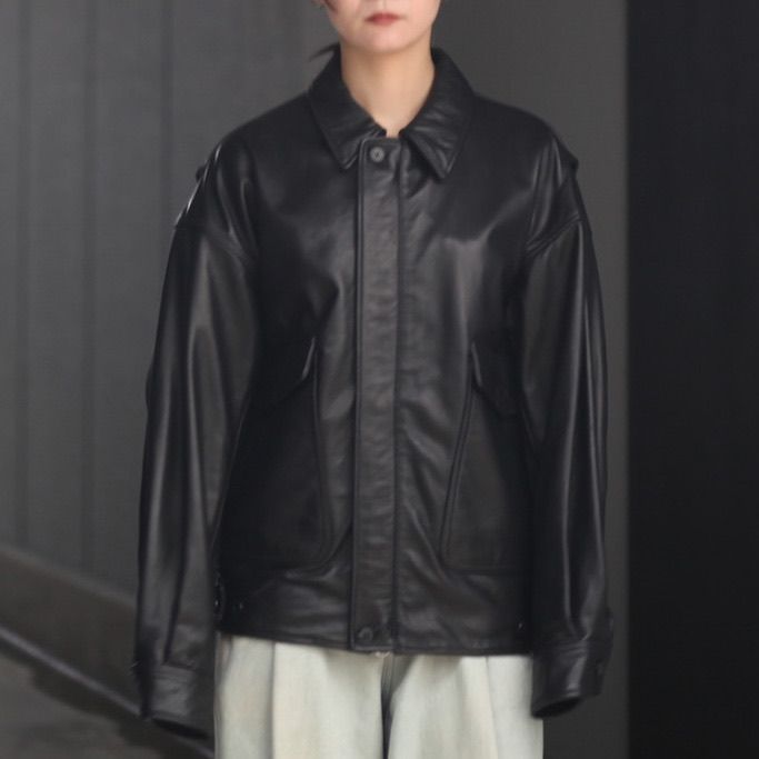 【残りわずか】Leather Flight Jacket