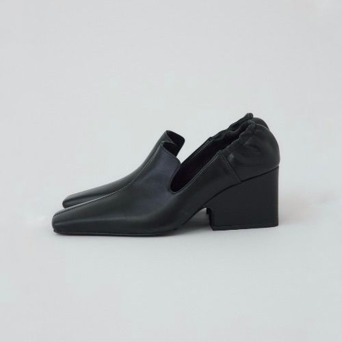 【残り一点】Leather Square Toe Heel