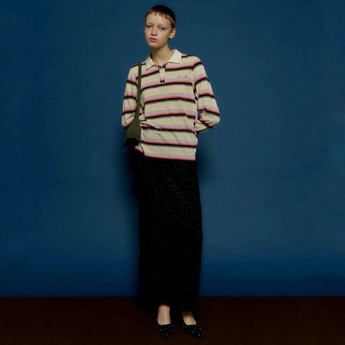 ちぇ今期2024秋冬MAISON SPECIAL マルチボーダーポロシャツ MAISON SPECIAL - 【残り一点】Multi Border Polo Shirt