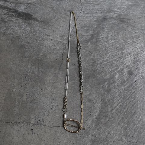 【残り一点】Material Mix Necklace(HAIRPIN REGULAR)