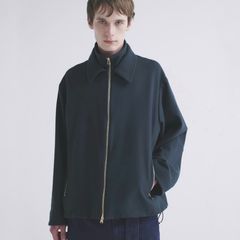 【残り一点】Lamb Wool Melton Double Collar Zip Up Jacket
