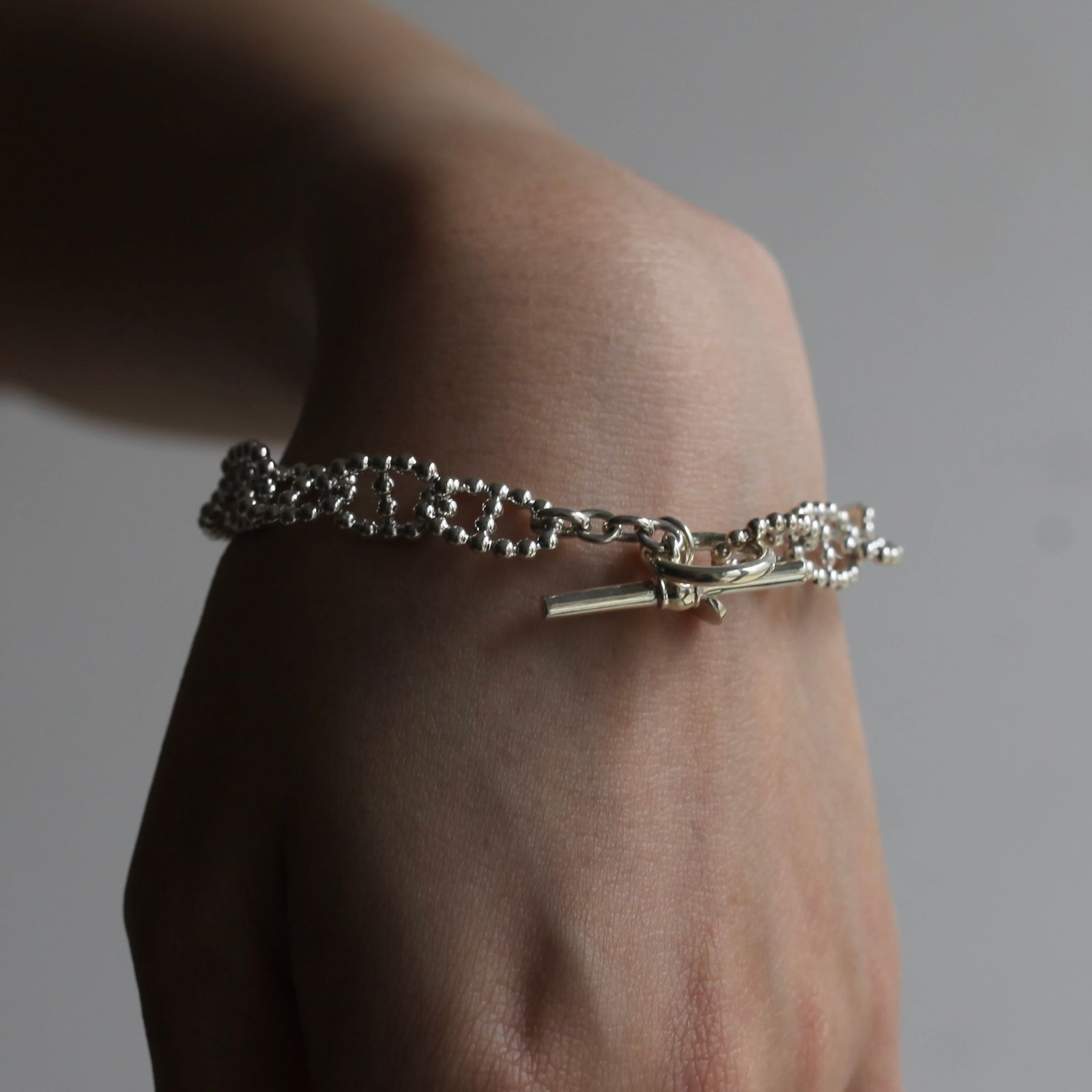 【残り一点】Ball Anchor Chain T-BAR Bracelet SMALL(9mm)