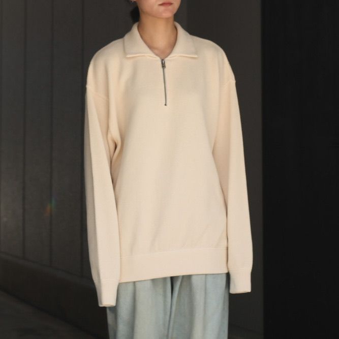 【残り一点】Moss Stitch Half Zip Polo