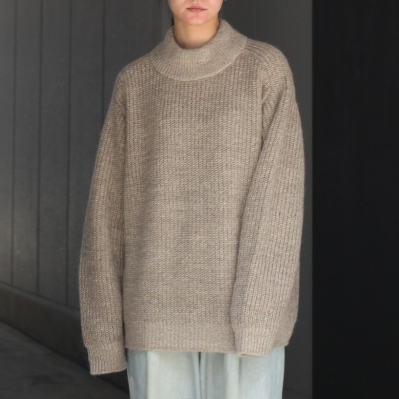 名入れ無料】 NECESSARY POLYPLOID NEAT MOCK NECK PULLOVER NECK