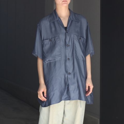【残り一点】Cupro Open Collar Shirt