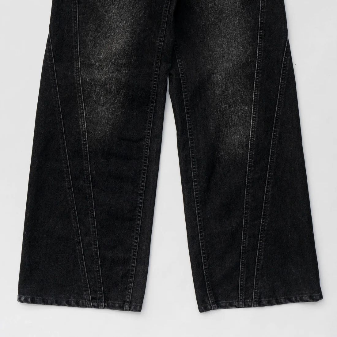 ストレートワイドフロッキーデニムパンツ　ブルー38 メゾンスペシャル Wide Straight Flocking Denim Pants/ストレートワイド