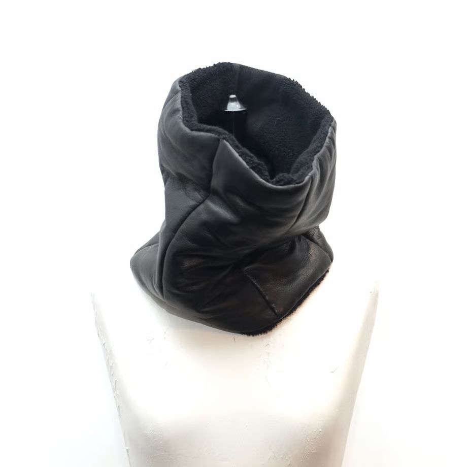 【お取り寄せ注文可能】Leather Rib Combi Snood Cow